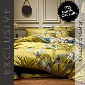 Duvet Cover 5 PC Set Egyptian Cotton 1200 TC